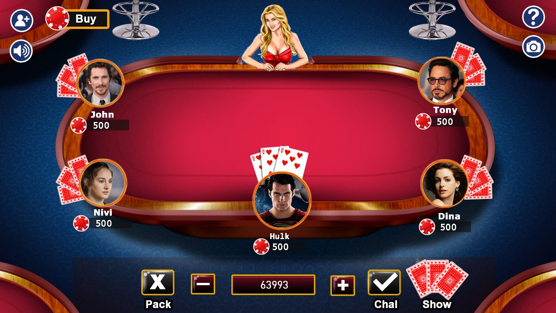 Online Card Game Interface